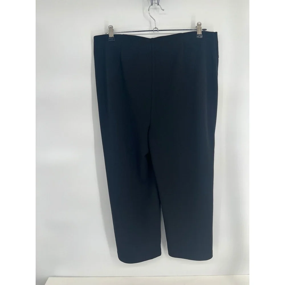 NYCC New York Clothing Co Black Wide Leg Sailor Button Trousers Pants Sz 12